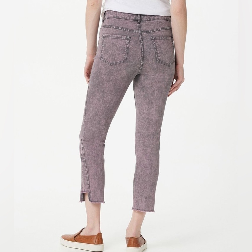 LOGO 4X (30W) Rose Smoke Acid Wash Ankle Jeans (Z02.8) - Picture 2 of 7